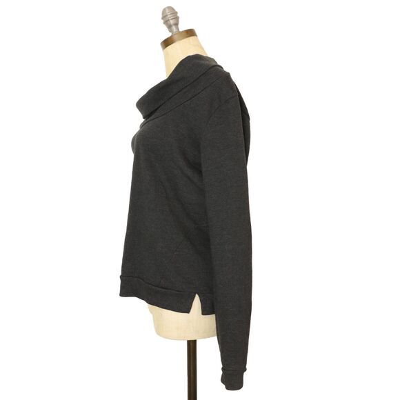 CONVERSE One Star Women's Cowl Neck Sweatshirt Pullover Size L Gray EUC B21 - Picture 4 of 5